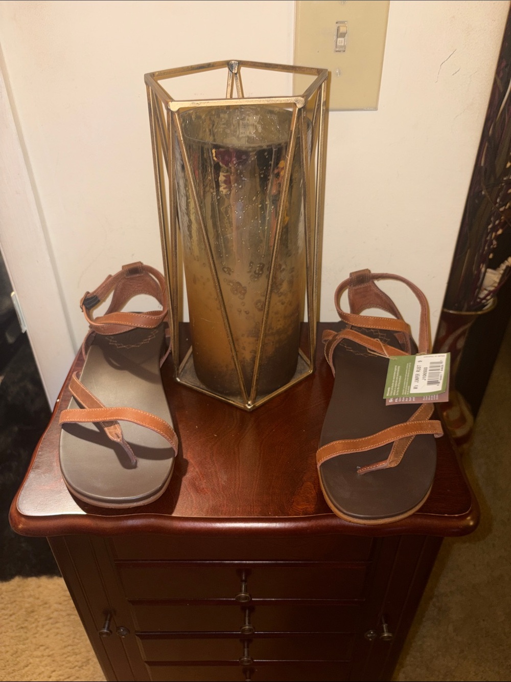 Women’s  Chacos Flips Brown LEATHER Strappy Comfort Sandals Size 9